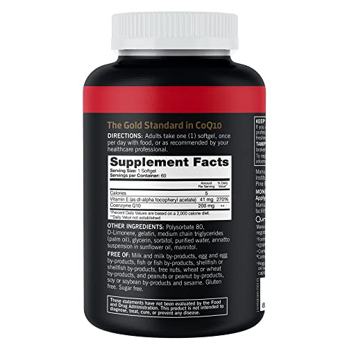 Qunol CoQ10 200mg Softgels, Ultra CoQ10 - Ultra High Absorption Coenzyme Q10 Supplem Qunol uk supplements