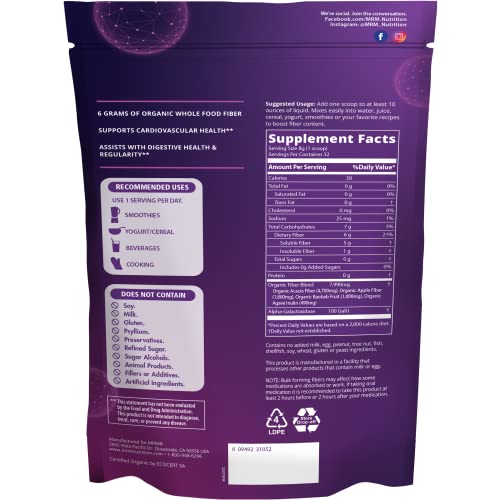MRM Nutrition Whole Food Organic Fiber | with Enzymes + Prebiotics, 32 Servings MRM uk supplements