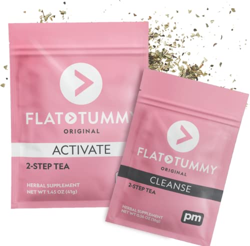 Flat Tummy Tea – 2-step, 4 Week Program – Detox Tea to Boost Energy & Reduce Bloating Flat Tummy Tea uk supplements