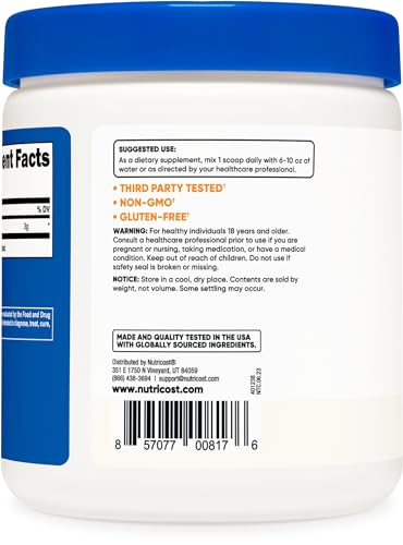 Nutricost Pure L-Citrulline (Base) Powder 250 Grams Nutricost uk supplements