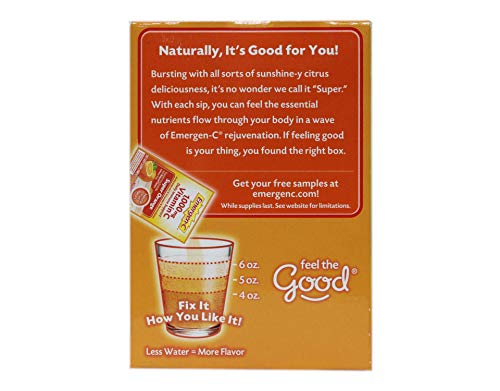 Emergen-C Super Orange Vitamin C - 30 Count (Pack of 4) (Packaging may vary) Emergen-C uk supplements