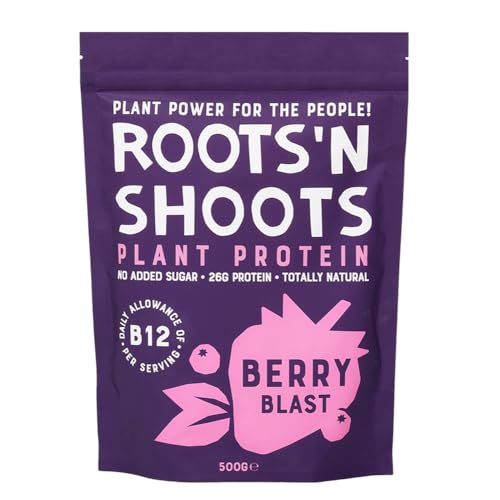 Roots 'n Shoots Vegan Protein, Shake, Berry Flavour, with Added B12, 26g Protein ROOTS 'N SHOOTS uk supplements