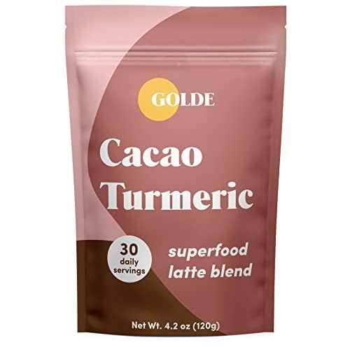 GOLDE - Superfood Latte Blend - Cacao Turmeric - Plant Based w/Turmeric, Cacao, & Coconut Milk Powder - Healthy Hot Cocoa - Coffee Replacement - Vegan, Keto, & Sugar-Free - 30 Servings GOLDE uk supplements