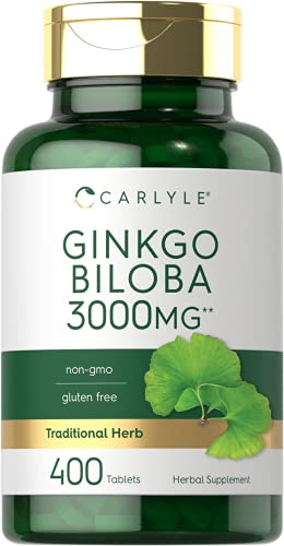 Carlyle Ginkgo Biloba 3000mg | 400 Tablets | Non-GMO, Gluten Free Carlyle uk supplements