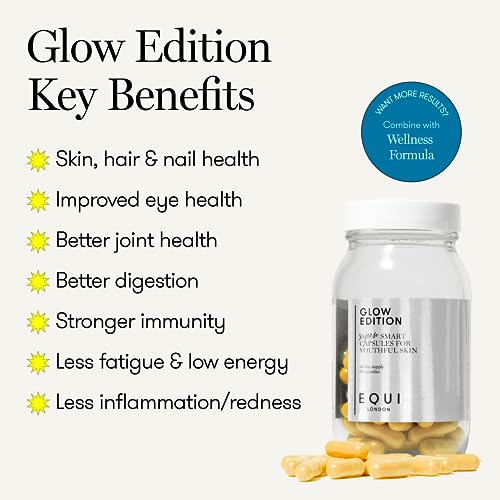 Equi - Glow Edition - 30 Day Multivitamin Capsules - Anti-Aging, Brightening Skin Supplement EQUI LONDON uk supplements