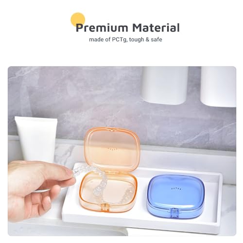 Slim Transparent Aligner Case with Magnetic Closure, Small Compact Retainer Holder Fits Maobuli uk supplements