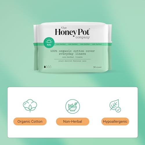 The Honey Pot Company - Non-Herbal Everyday Panty Liners - Organic Pads for Women - Cotton Cover The Honey Pot Company uk supplements