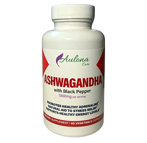 Aulona Care Ashwagandha with Black Pepper 1300mg for Healthy Adrenaline, Stress Relief Aulona Care uk supplements