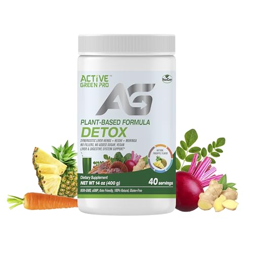 Active Green Pro - Detox Powder, Blend of Synergistic Liver Herbs, Reishi, Moringa Active Green Pro uk supplements