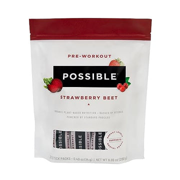 Possible Beet Pre-Workout - Strawberry Beet Flavor - Individually Wrapped Servings Possible uk supplements