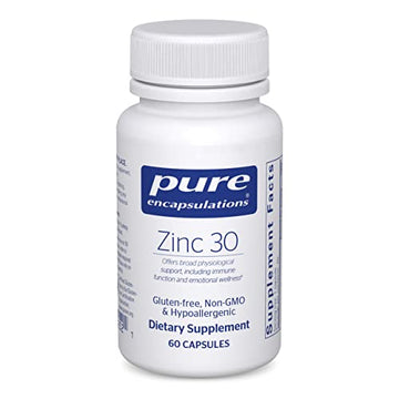 Pure Encapsulations Zinc 30 mg - Highly Absorbable - 60 Capsules Pure Encapsulations uk supplements
