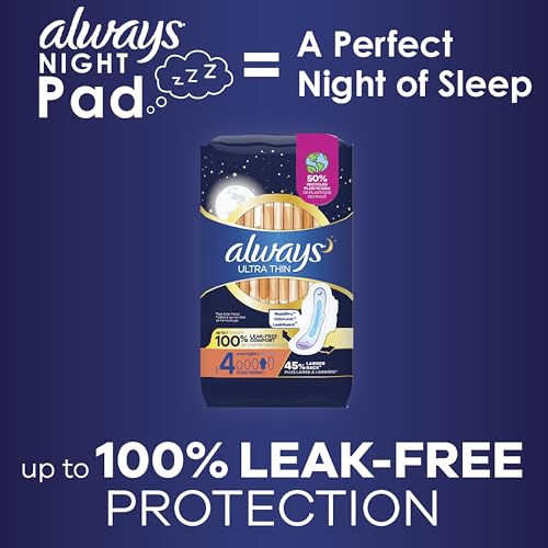 Always Ultra Thin Feminine Pads for Women, Size 5, Extra Heavy, Overnight Absorbency Always uk supplements