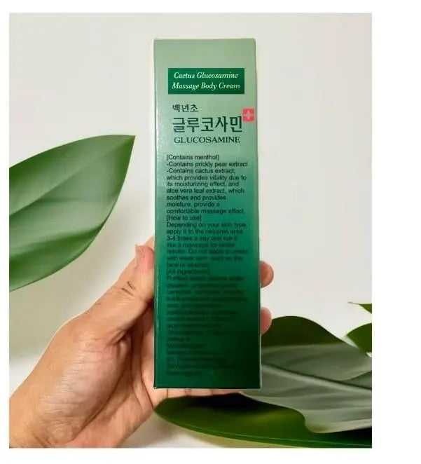 Baeknyencho Glucosamine Body Massage Cream 150ml x 2 EA. Fragrance-Free & Paraben Free. Natural Gel for Massage Therapy Generic uk supplements