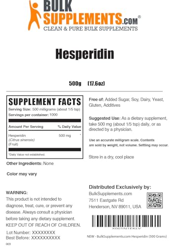 BULKSUPPLEMENTS.COM Hesperidin Powder - Hesperidin Supplement from Citrus BULKSUPPLEMENTS.COM uk supplements