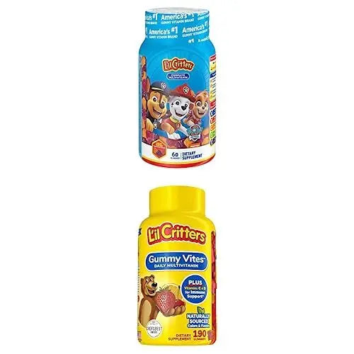 Bundle of L'il Critters Paw Patrol Complete Multivitamin Gummies, 60ct + Lil Critters Gummy Vites Daily Kids Multivitamins Fruit Flavored Gummy Vitamin, 95-190 Day Supply, 190-count Lil Critters uk supplements