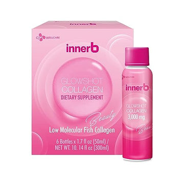 CJwellcare Innerb Glowshot Collagen (10.1fl oz, 6 Servings) - Low-Molecular-Weight Fish CJwellcare uk supplements