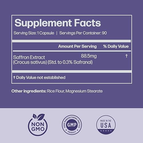 Pure Saffron Extract - Appetite Suppressant for Weight Loss Women & Men - Natural Hunger Ultra6 Nutrition uk supplements