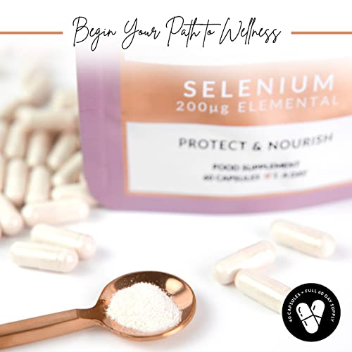 Selenium Supplements - Selenium Capsules for Hair, Skin, Nails & Cognitive Function BIRCH & WILDE uk supplements