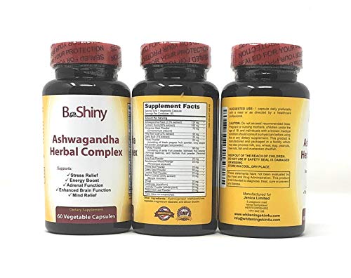 BeShiny Ashwagandha Complex with termeric Cinnamon Basil Leaf Supports a Healthy BeShiny uk supplements
