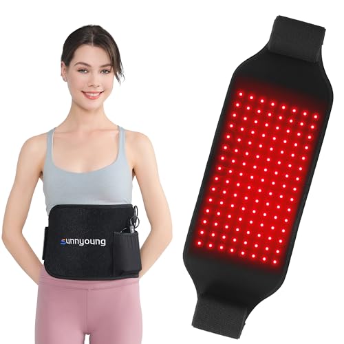 SUNNYOUNG Red Light Therapy Belt, Infrared Light Therapy Wrap Muscle Relaxing Belt with 120 LED Lights sunnyoung uk supplements