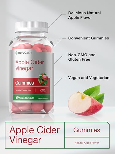Horbaach Vegan Apple Cider Vinegar Gummies | 90 Count | ACV Supplement | Natural Horbäach uk supplements