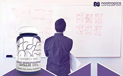 Nootropics Depot Uridine Monophosphate Capsules | Disodium Salt (60 Count) Cognitive Enhancer* | Nootropic | Choline Precursor Nootropics Depot uk supplements