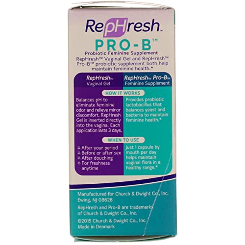 RepHresh Pro-B Vaginal Probiotic Feminine Supplement One Bottle 30 Count Rephresh uk supplements