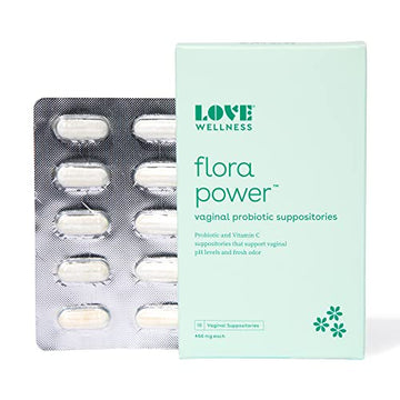 Love Wellness Vaginal Probiotic Suppositories, Flora Power | Fast-Acting Love Wellness uk supplements