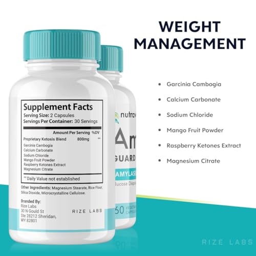 rize labs Nutraville Amyl Guard Dietary Supplement, Nutraville Amyl Guard Weight Loss Pills rize labs uk supplements