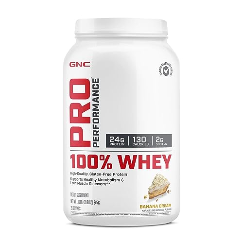 GNC Pro Performance 100 Whey Protein - Banana Cream 1.86 lbs. GNC uk supplements
