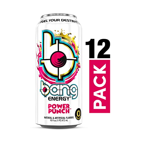 Bang Energy Power Punch, Sugar-Free Energy Drink, 16-Ounce (Pack of 12) BANG uk supplements