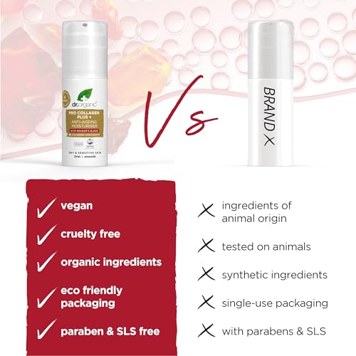 Dr Organic, Organic Pro Collagen with Dragons Blood, Natural, Vegan, Cruelty Free, Paraben & SLS Free, 50ml DR ORGANIC uk supplements