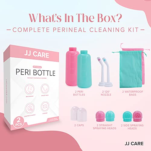 JJ CARE Peri Bottles - Pack of 2 Peri Bottles for Postpartum Care Kit, 500 ml Peri Bottles JJ CARE uk supplements