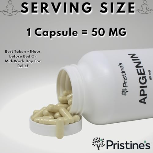 PRISTINE'S Apigenin Relaxation & Sleep Supplement Support - 50mg 300 Day Supply PRISTINE'S uk supplements
