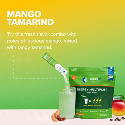 Liquid I.V. Hydration + Energy Multiplier - Mango Tamarind - Hydration Powder Packets Liquid I.V. uk supplements