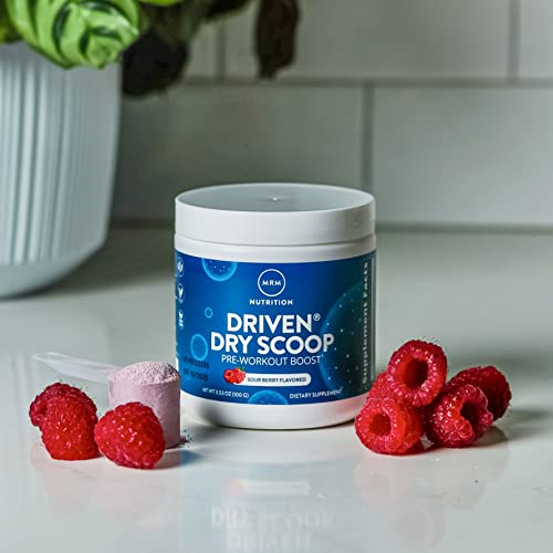 MRM Nutrition Driven Dry Scoop Pre-Workout Powder| Sour Berry Flavored| Pure Ingredients MRM uk supplements
