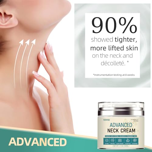 Neck Cream for Tightening Firming: Instant Face Lift Cream - Wrinkle Cream for Women RONKIE uk supplements