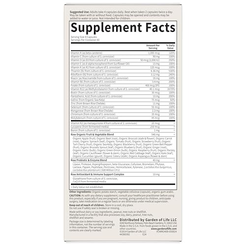 Garden of Life Multivitamin for Men - Vitamin Code 50 & Wiser Men's Raw Whole Food Vitamin Supplement with Probiotics Garden of Life uk supplements