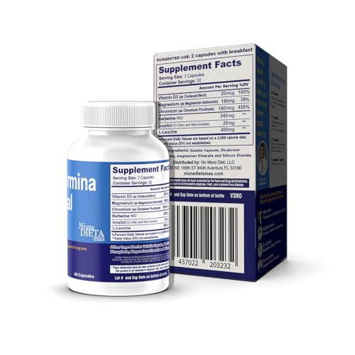 METFORMINA Natural - Weight Loss Aid and Metabolism Support - Dr Salomon, 60 Cap Ni una dieta más uk supplements