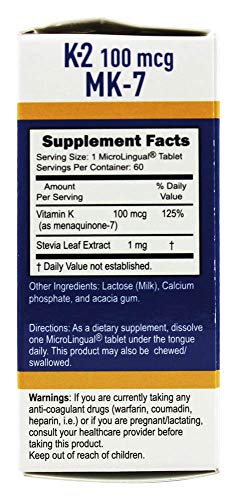 Superior Source Vitamin K2 MK-7 (Menaquinone-7), 100 mcg, Quick Dissolve MicroLignual Superior Source uk supplements