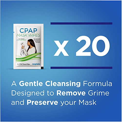 resplabs CPAP Mask Cleaning Wipes - Unscented, Alcohol-Free Cleaner RespLabs Medical Inc. uk supplements