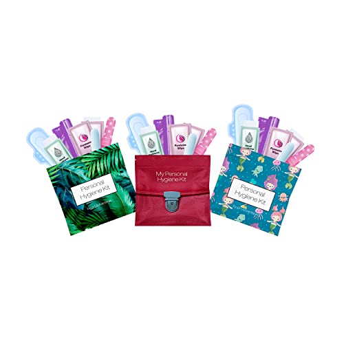 3 x Menstrual All-in-One Kits - Assorted Colors | Convenience on The Go | Single Period Kit Packs pH Advantage uk supplements
