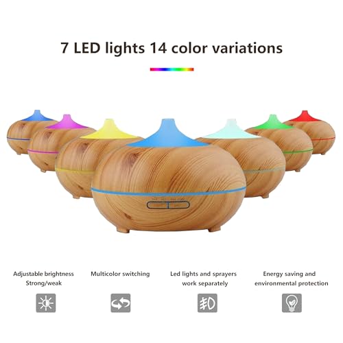 Essential Oil Diffuser, Aromatherapy humidifier, ultrasonic Cold Mist humidifier, 4 Timing Settings TinasChoice uk supplements