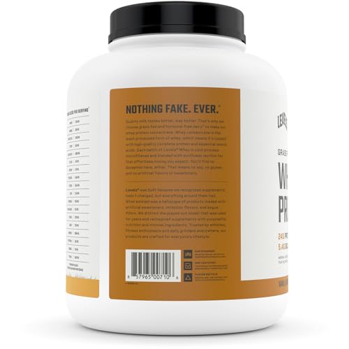 Levels Grass Fed 100% Whey Protein, No Hormones, Vanilla Cinnamon, 5LB Levels Nutrition uk supplements