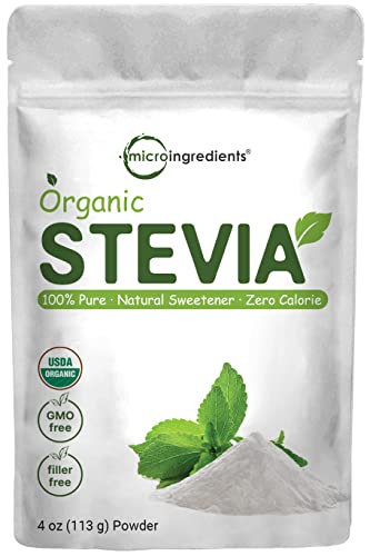 Pure Organic Stevia Powder, 4 Ounces, 706 Serving, Highest Grade Stevia Green Micro Ingredients uk supplements