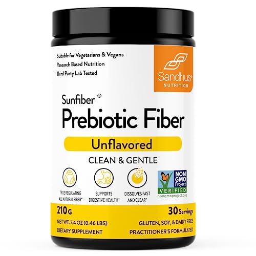 Sandhu's Prebiotic Fiber Supplement Powder –30 Servings- SunFiber® –Low FODMAP Sandhu's uk supplements