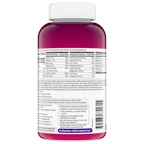 Centrum Multivitamin Tablet for Women, Multivitamin/Multimineral Supplement with Iron, Vitamin D3, B Vitamins and Antioxidant Vitamins C and E Centrum uk supplements