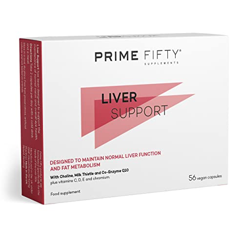 Prime Fifty Liver Support Supplements – 56 Vegan Capsules – Choline & Milk Thistle Supplements FutureYou Cambridge uk supplements