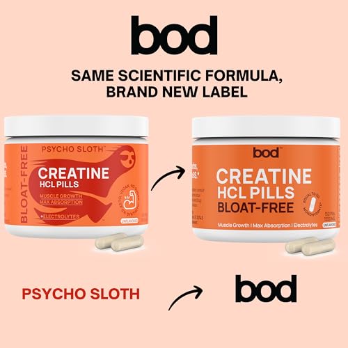 Creatine HCL Pills - Muscle Growth, Endurance, No Bloat, No Load, Not Flavored Goba Tea uk supplements