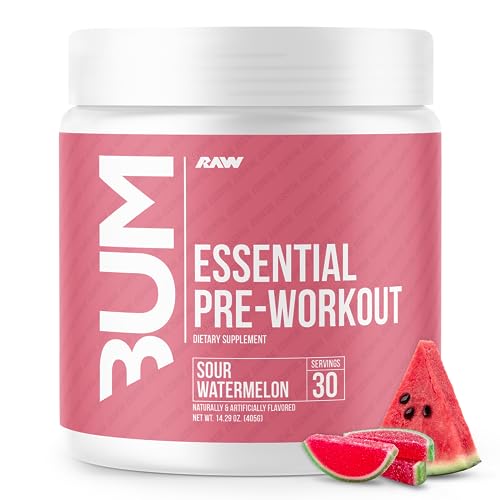 RAW Essential Pre-Workout Powder (Sour Watermelon) - Chris Bumstead Sports Nutrition RAW uk supplements